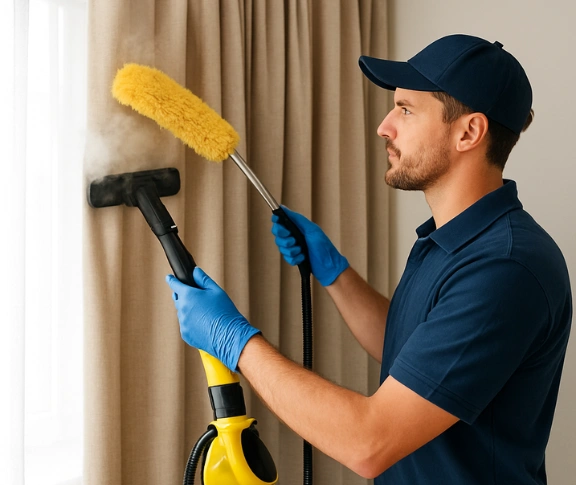 Trusted drapes cleaning technician Matty Curtain Cleaning albany-creek QLD