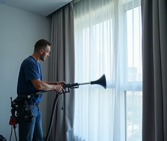 Professional drapes cleaning process tools Matty Curtain Cleaning albany-creek