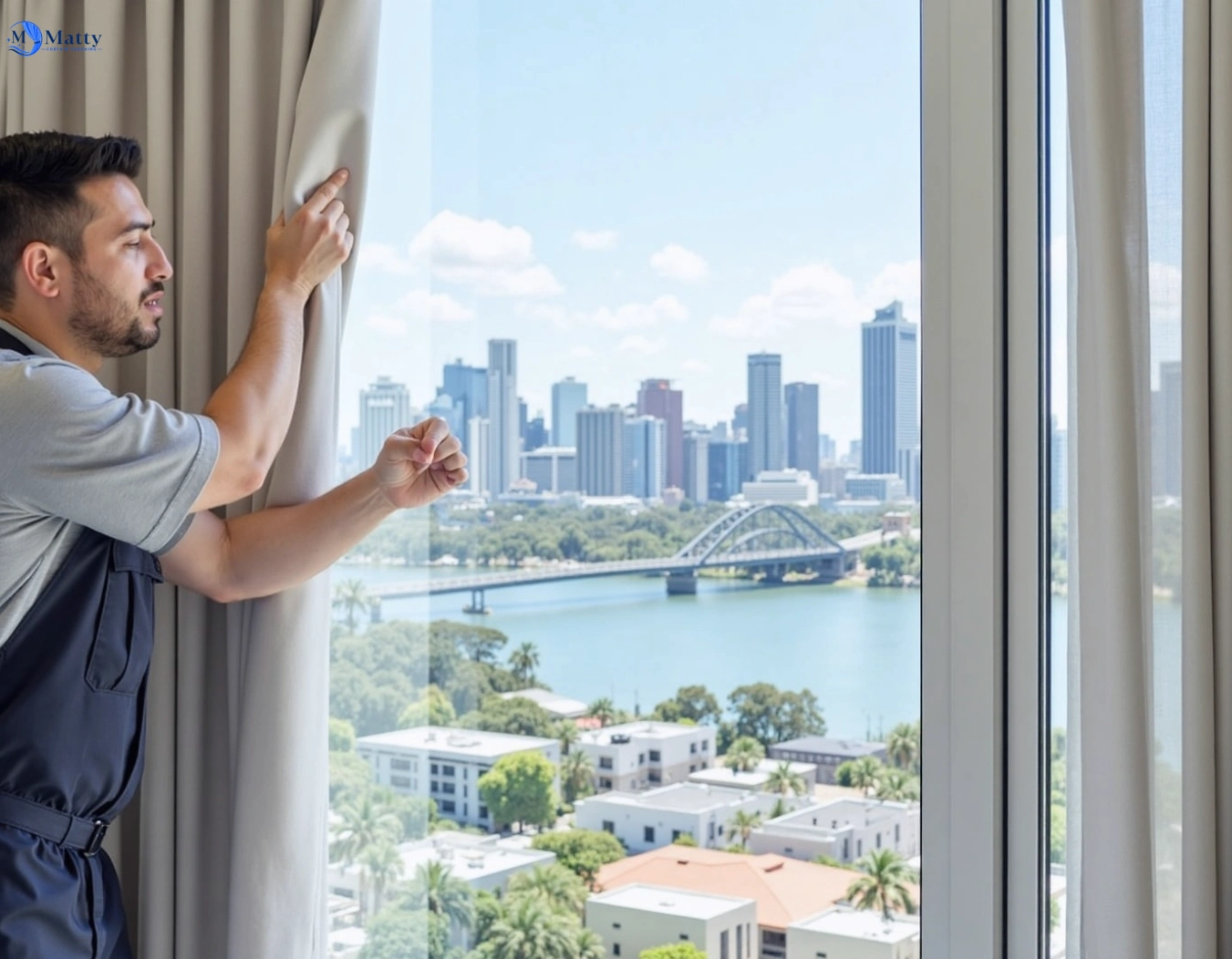 Professional curtain steam cleaning service albany-creek QLD by Matty Curtain Cleaning