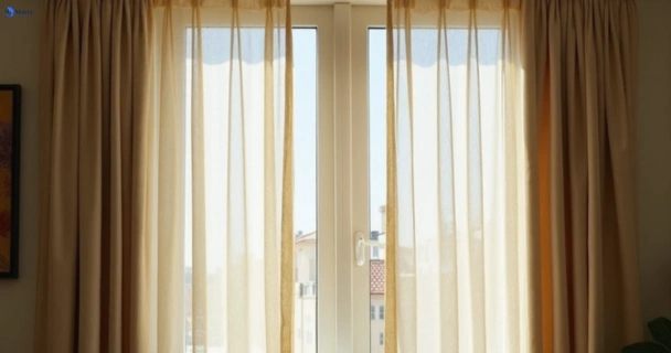 Dull dusty drapes in albany-creek before professional cleaning